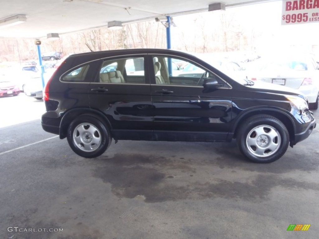 2009 CR-V LX 4WD - Crystal Black Pearl / Ivory photo #28