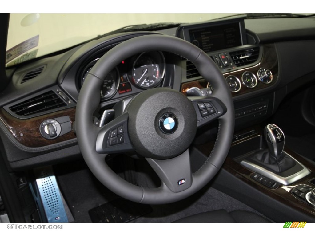 2012 BMW Z4 sDrive35i Black Steering Wheel Photo #61166495