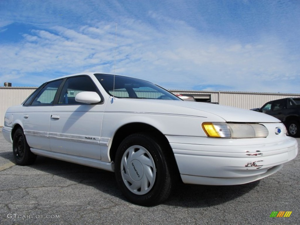 1995 Taurus GL Sedan - Performance White / Blue photo #1