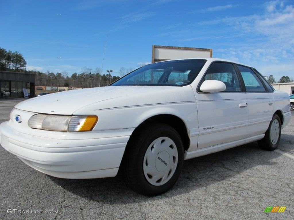 1995 Taurus GL Sedan - Performance White / Blue photo #3