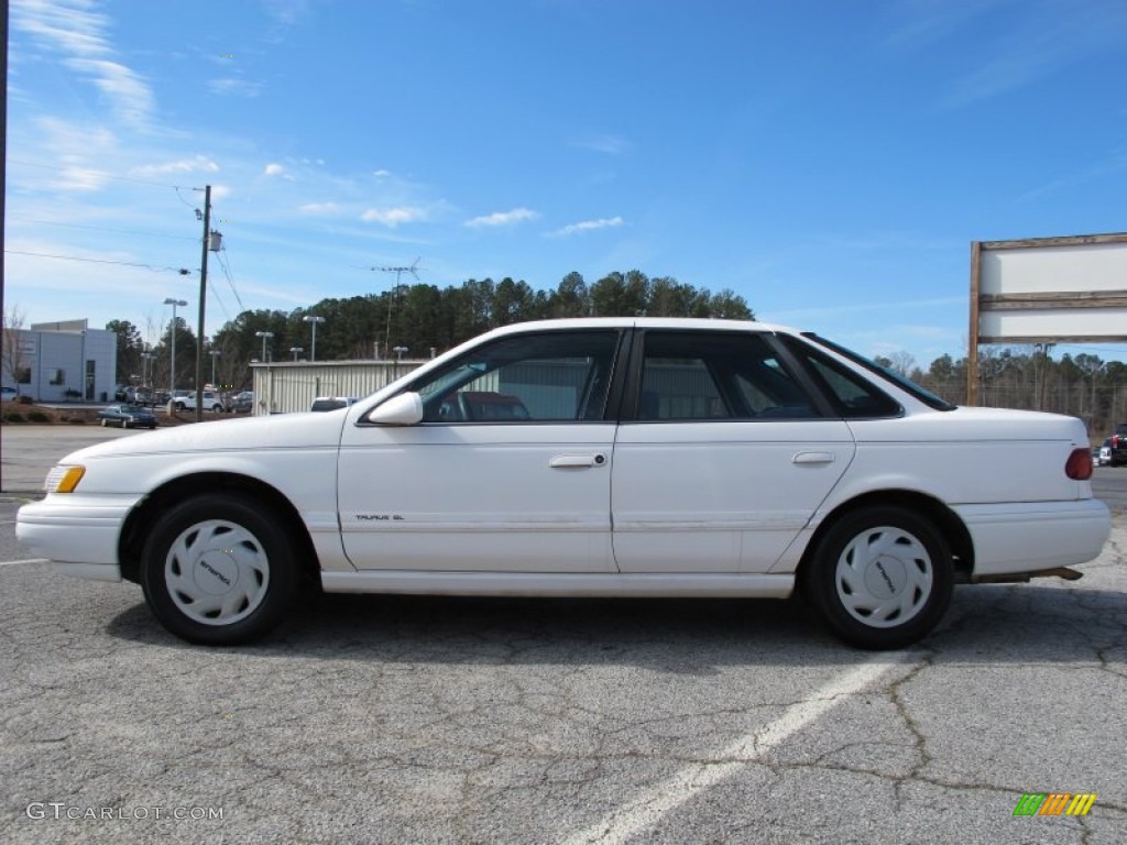 1995 Taurus GL Sedan - Performance White / Blue photo #4
