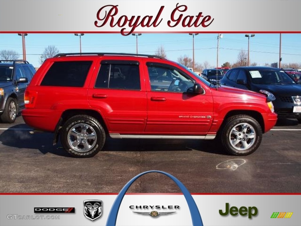 2003 Grand Cherokee Overland 4x4 - Inferno Red Tinted Pearlcoat / Dark Slate Gray/Light Slate Gray photo #1