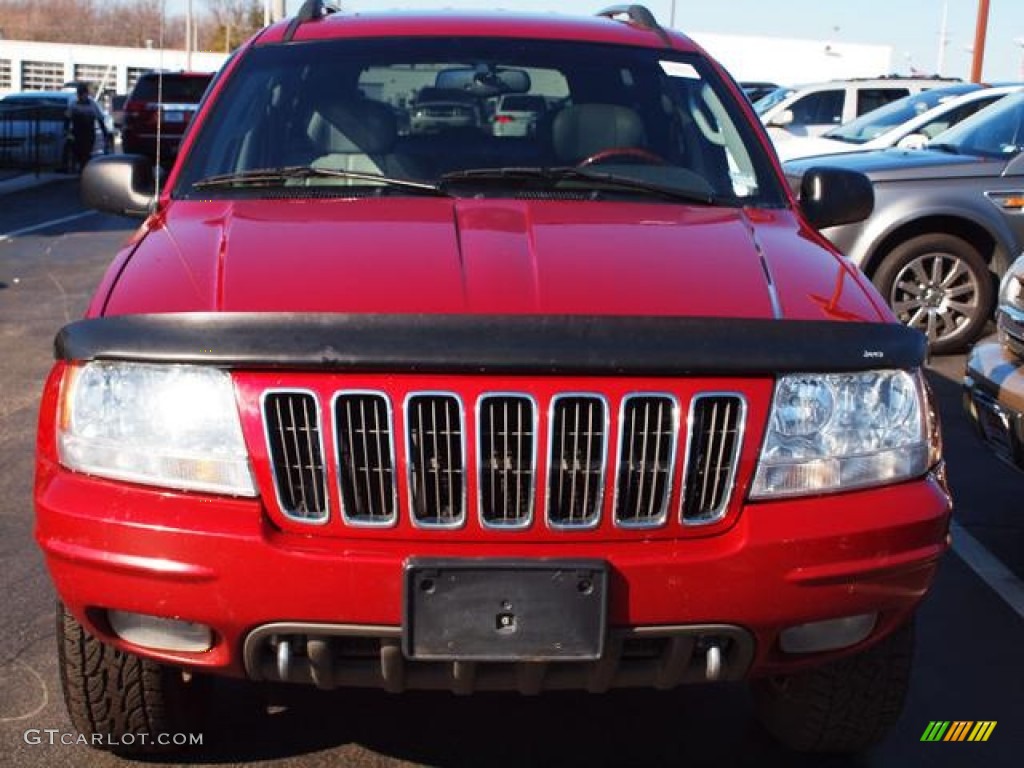 2003 Grand Cherokee Overland 4x4 - Inferno Red Tinted Pearlcoat / Dark Slate Gray/Light Slate Gray photo #8