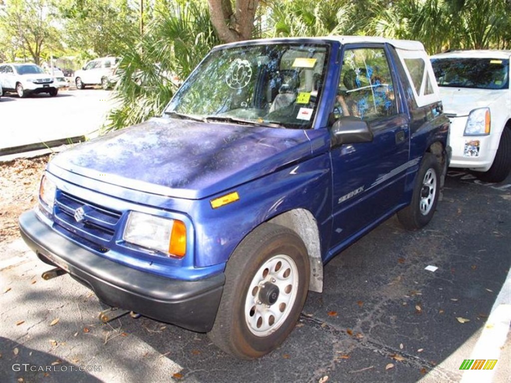 1997 Sidekick JS 2 Door - Medium Blue Metallic / Gray photo #4