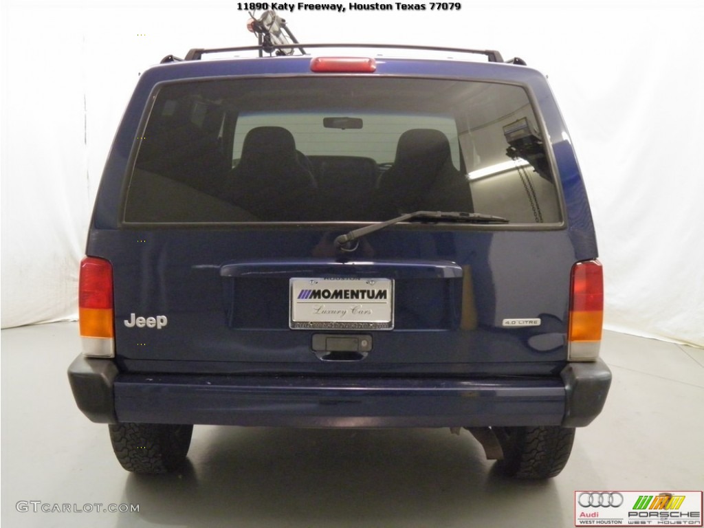 2000 Cherokee Sport 4x4 - Patriot Blue Pearl / Camel Beige photo #16