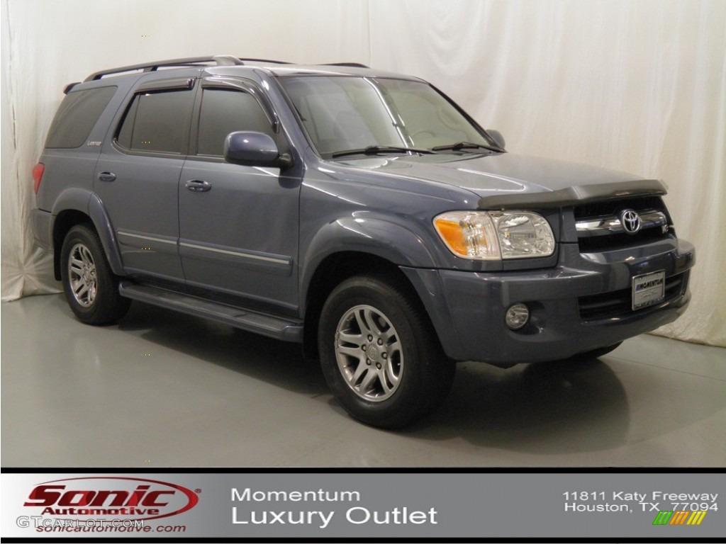 2005 Sequoia Limited 4WD - Blue Steel Metallic / Taupe photo #1