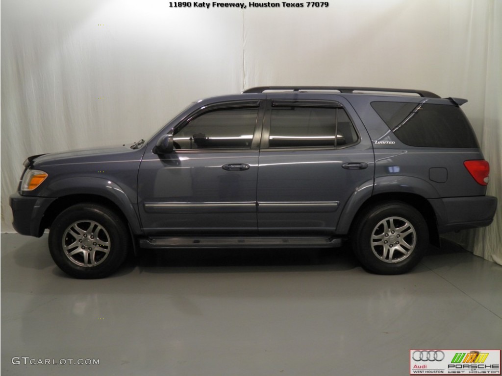 2005 Sequoia Limited 4WD - Blue Steel Metallic / Taupe photo #5