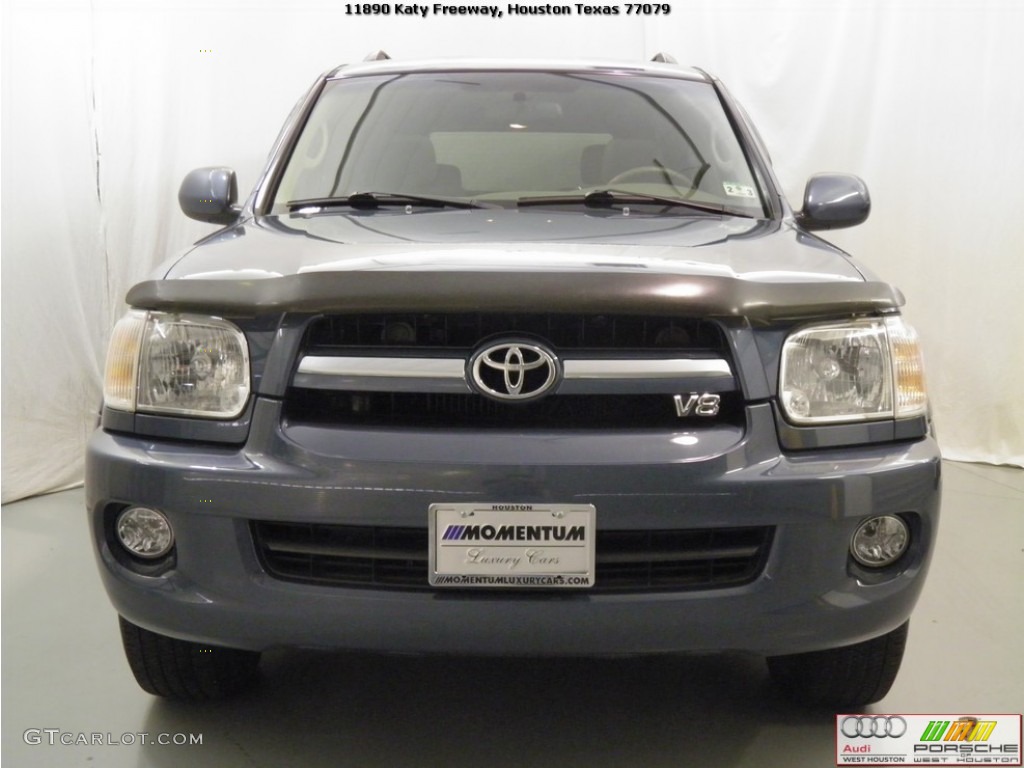 2005 Sequoia Limited 4WD - Blue Steel Metallic / Taupe photo #19