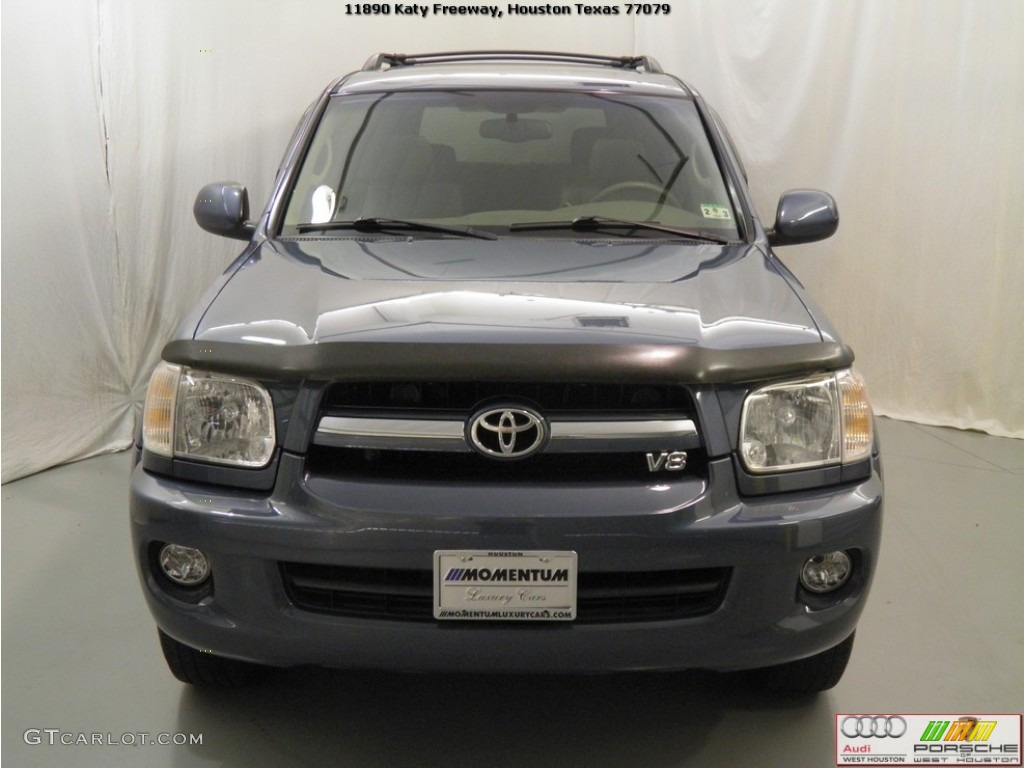 2005 Sequoia Limited 4WD - Blue Steel Metallic / Taupe photo #20