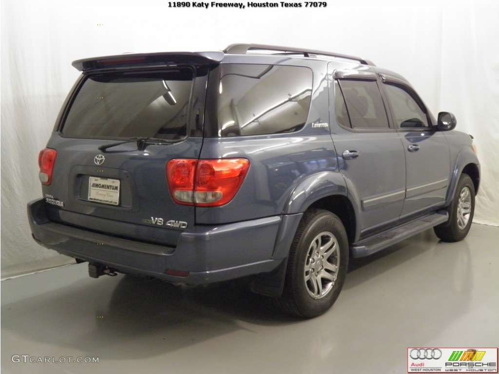 2005 Sequoia Limited 4WD - Blue Steel Metallic / Taupe photo #23