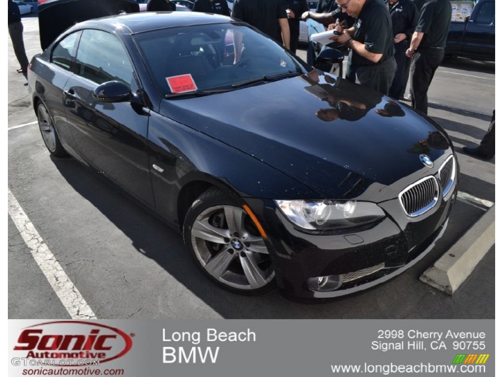 2009 3 Series 335i Coupe - Jet Black / Black photo #1
