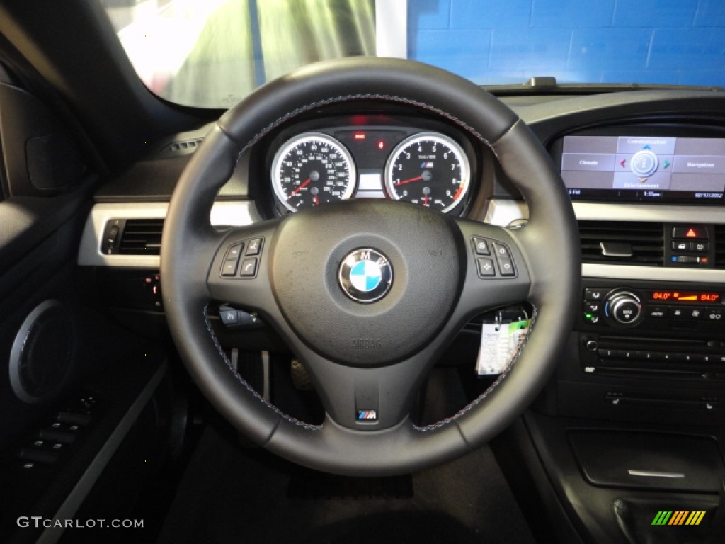 2008 BMW M3 Convertible Black Steering Wheel Photo #61173706