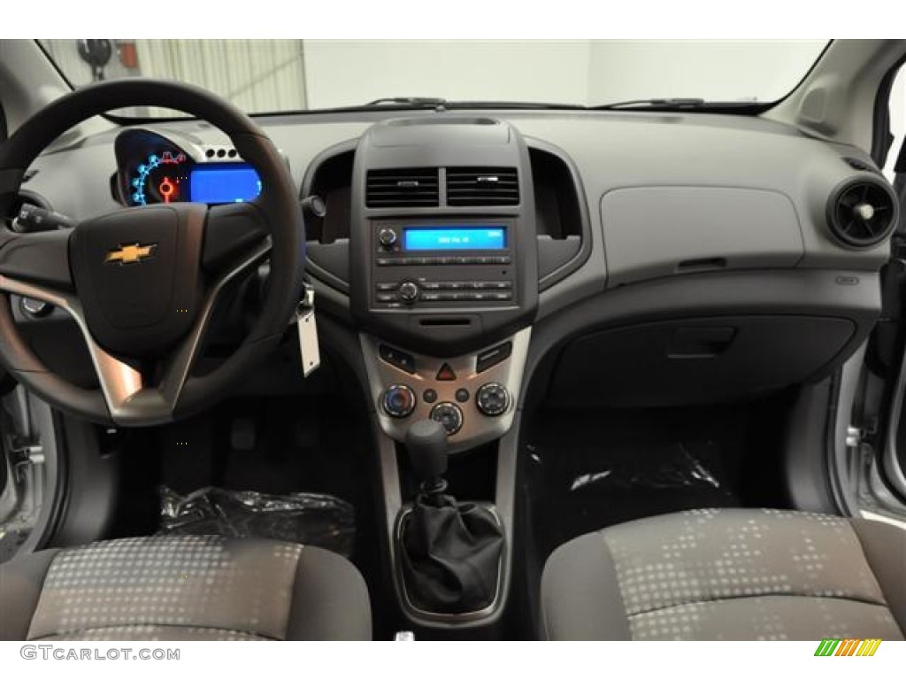 2012 Chevrolet Sonic LS Sedan Jet Black/Dark Titanium Dashboard Photo #61174585