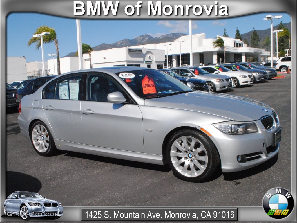 2009 3 Series 335i Sedan - Titanium Silver Metallic / Black photo #1