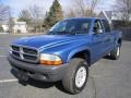 2004 Atlantic Blue Pearl Dodge Dakota SXT Quad Cab 4x4  photo #3