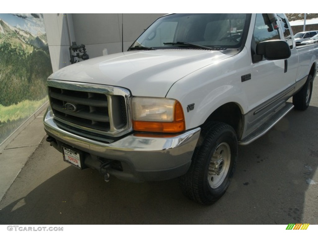 2000 F250 Super Duty XLT Extended Cab 4x4 - Oxford White / Medium Graphite photo #28