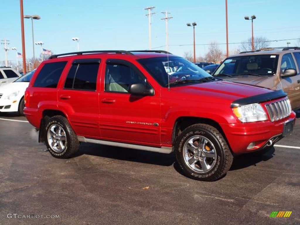2003 Grand Cherokee Overland 4x4 - Inferno Red Tinted Pearlcoat / Dark Slate Gray/Light Slate Gray photo #2