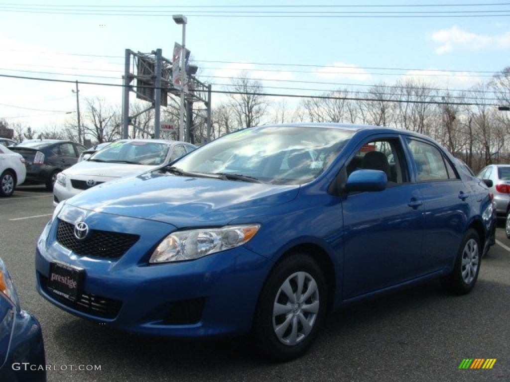 2009 Corolla LE - Blue Streak Metallic / Ash photo #3