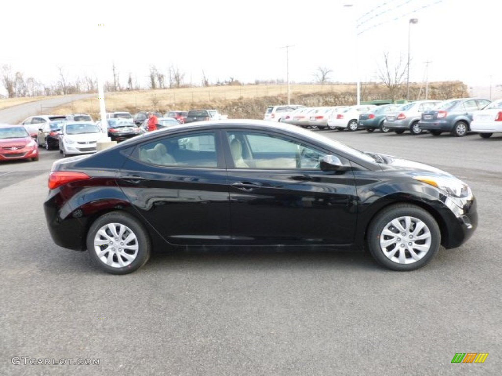 Midnight Black 2012 Hyundai Elantra GLS Exterior Photo #61178312