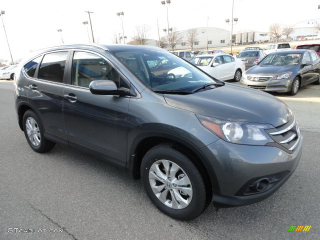 2012 CR-V EX-L 4WD - Polished Metal Metallic / Gray photo #7