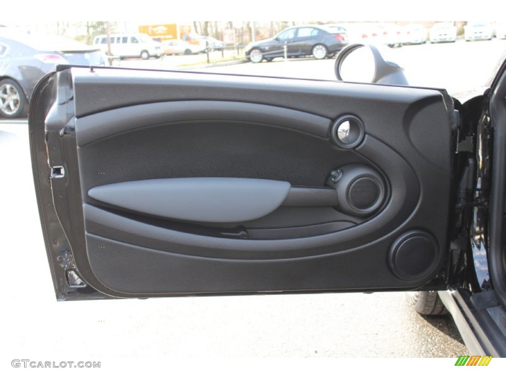 2010 Mini Cooper Hardtop Grey/Carbon Black Door Panel Photo #61181764