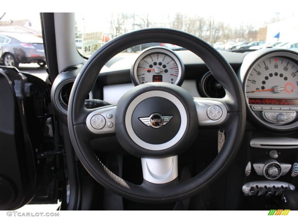 2010 Mini Cooper Hardtop Grey/Carbon Black Steering Wheel Photo #61181806