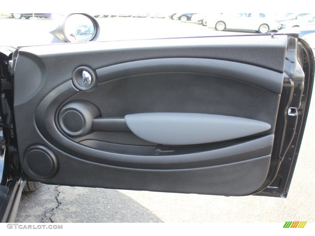 2010 Mini Cooper Hardtop Grey/Carbon Black Door Panel Photo #61181881