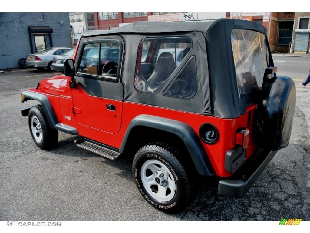 1998 Wrangler SE 4x4 - Flame Red / Gray photo #3