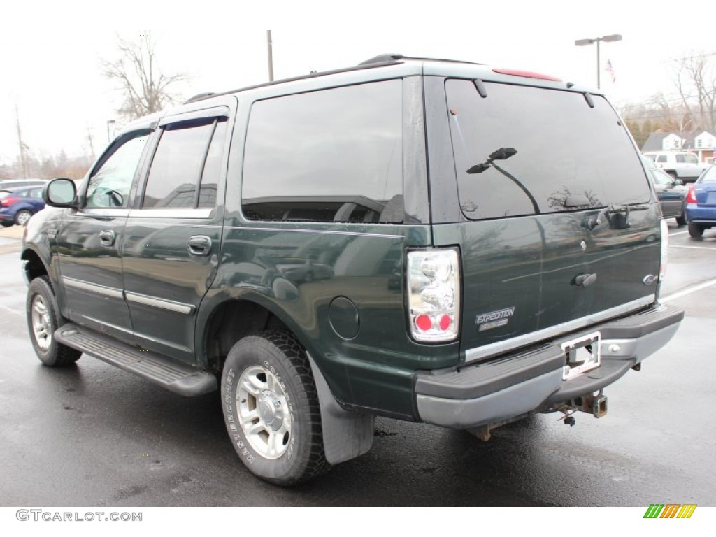 2001 Expedition XLT 4x4 - Dark Highland Green Metallic / Medium Graphite photo #2