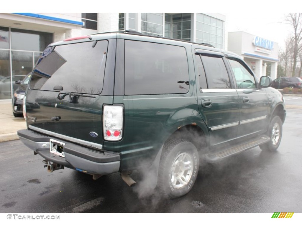 2001 Expedition XLT 4x4 - Dark Highland Green Metallic / Medium Graphite photo #13