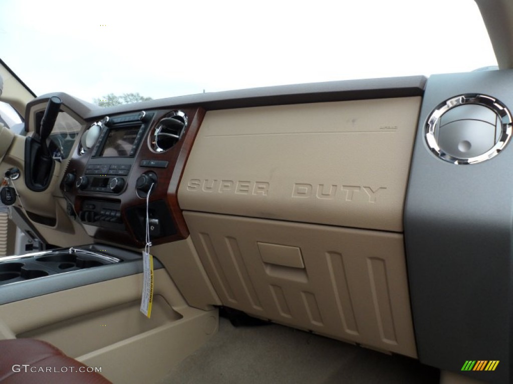 2012 F250 Super Duty King Ranch Crew Cab 4x4 - White Platinum Metallic Tri-Coat / Chaparral Leather photo #22