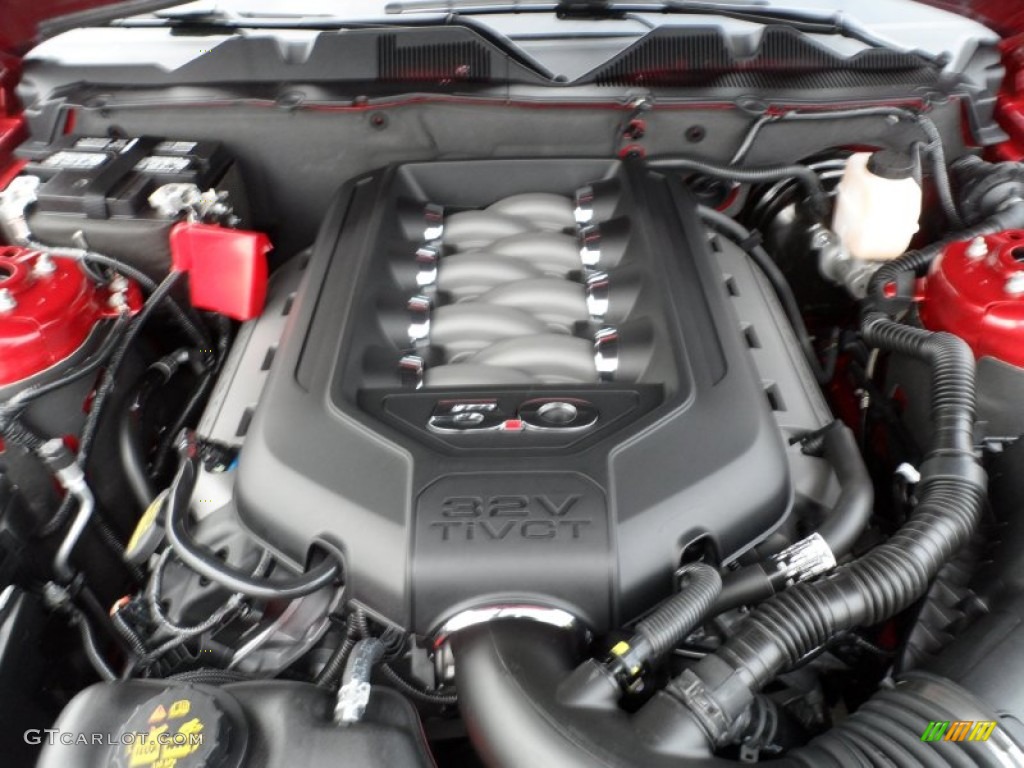 2012 Ford Mustang GT Coupe 5.0 Liter DOHC 32-Valve Ti-VCT V8 Engine Photo #61184446