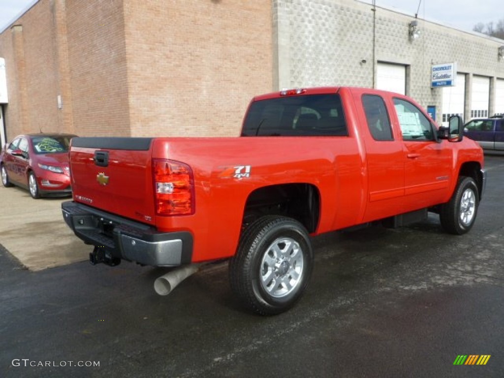 2012 Silverado 2500HD LT Extended Cab 4x4 - Victory Red / Dark Cashmere/Light Cashmere photo #6