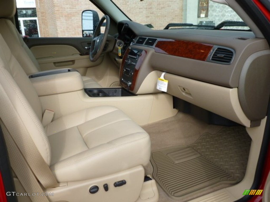 2012 Silverado 2500HD LT Extended Cab 4x4 - Victory Red / Dark Cashmere/Light Cashmere photo #9