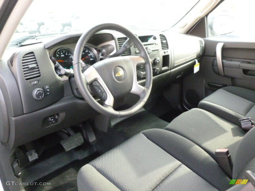 Ebony Interior 2012 Chevrolet Silverado 1500 LT Crew Cab 4x4 Photo #61186459