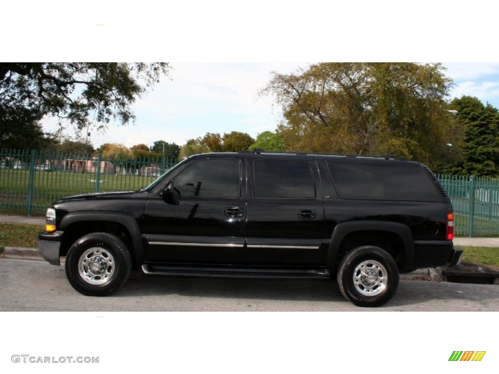 2002 Suburban 2500 LT 4x4 - Onyx Black / Medium Gray/Neutral photo #3