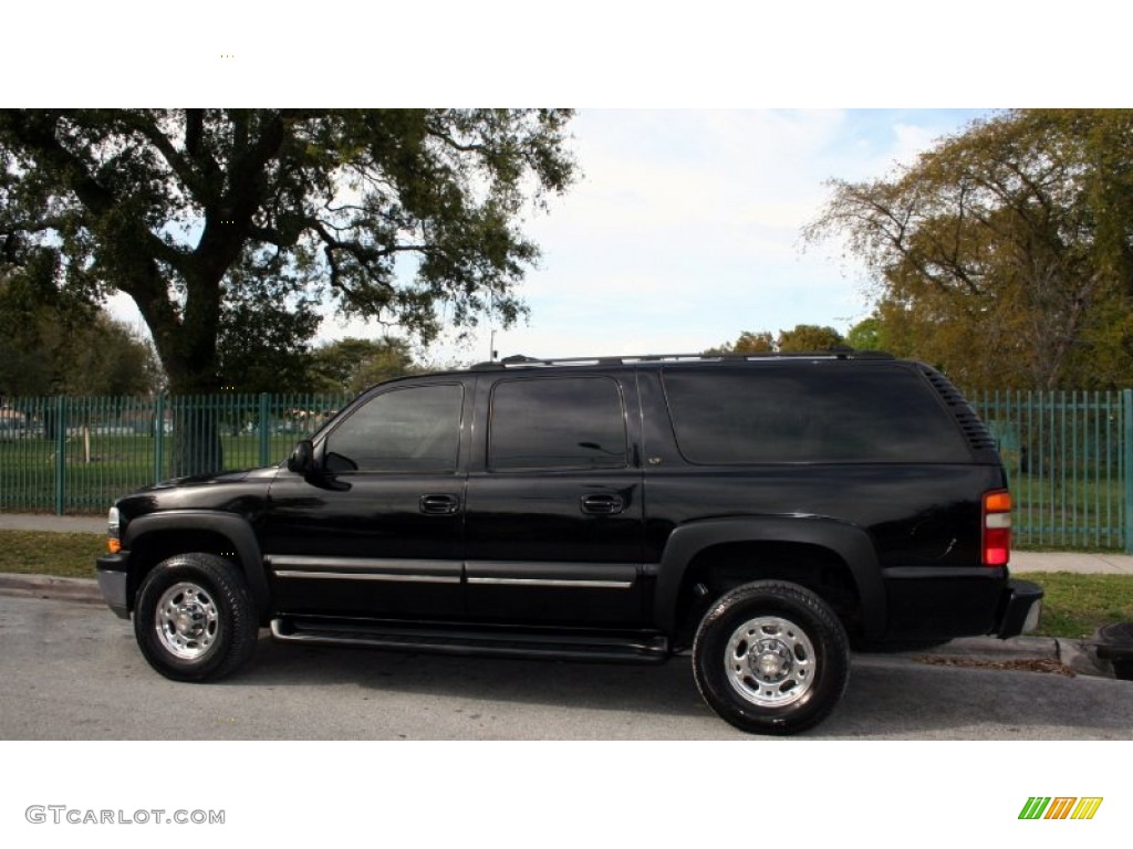 2002 Suburban 2500 LT 4x4 - Onyx Black / Medium Gray/Neutral photo #4