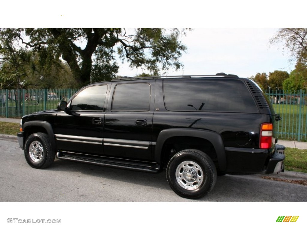 2002 Suburban 2500 LT 4x4 - Onyx Black / Medium Gray/Neutral photo #5