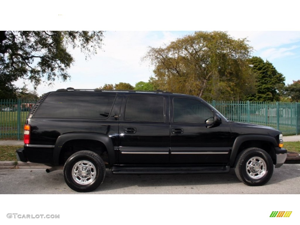 2002 Suburban 2500 LT 4x4 - Onyx Black / Medium Gray/Neutral photo #11