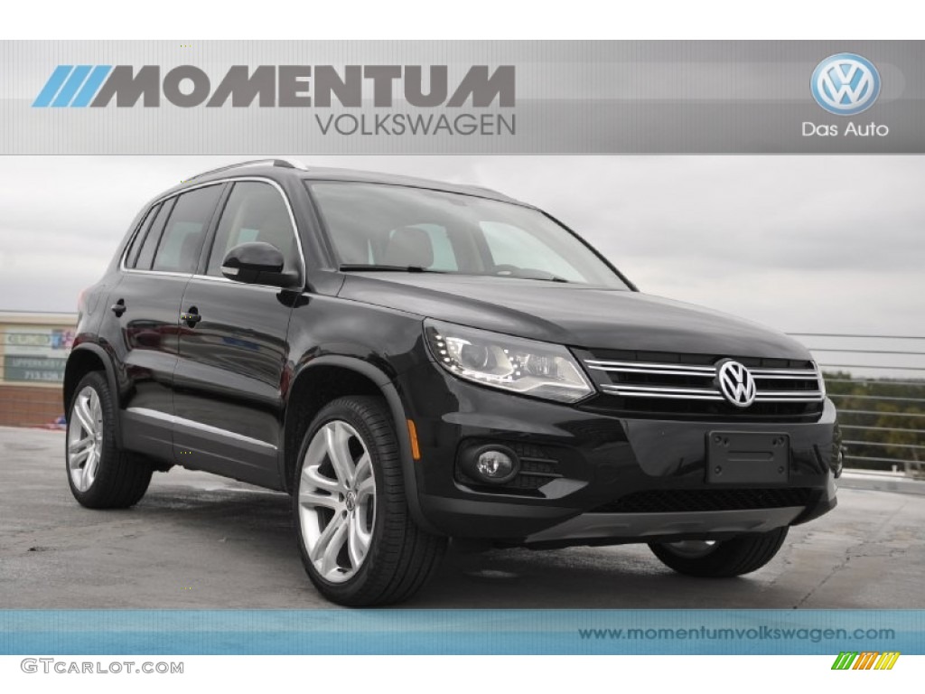 2012 Tiguan SEL - Deep Black Metallic / Beige photo #1