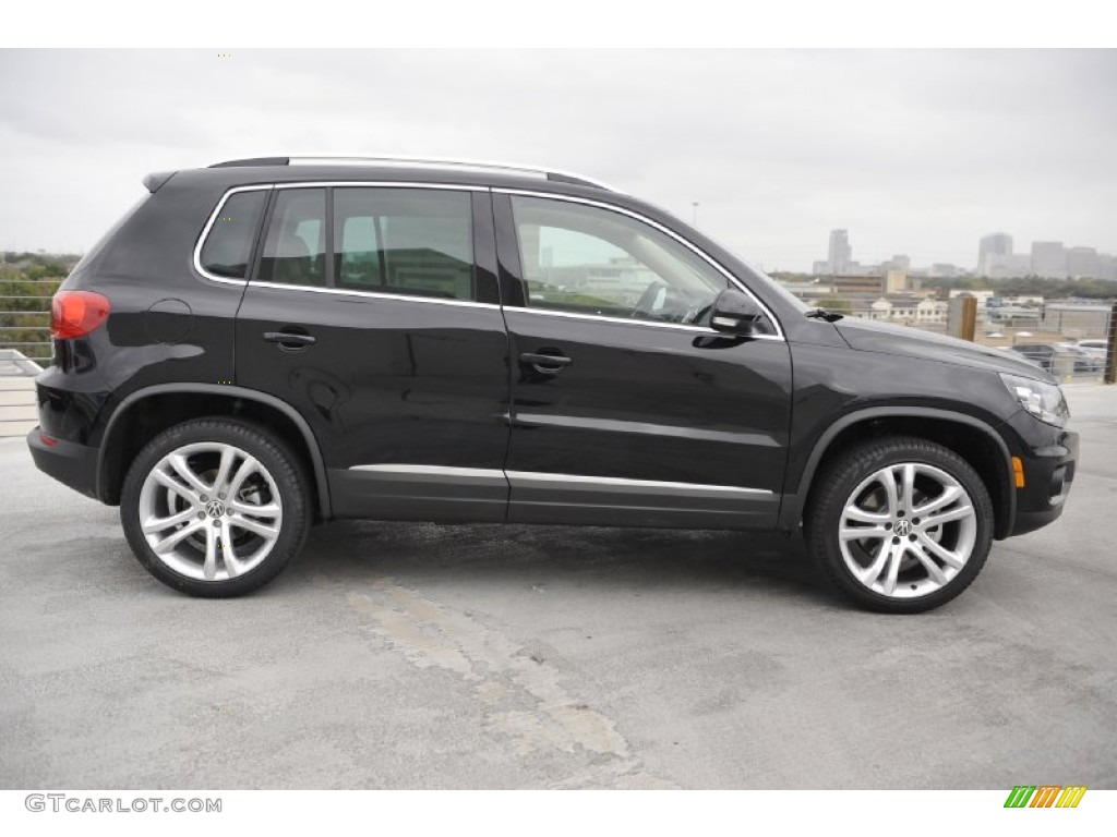 2012 Tiguan SEL - Deep Black Metallic / Beige photo #7