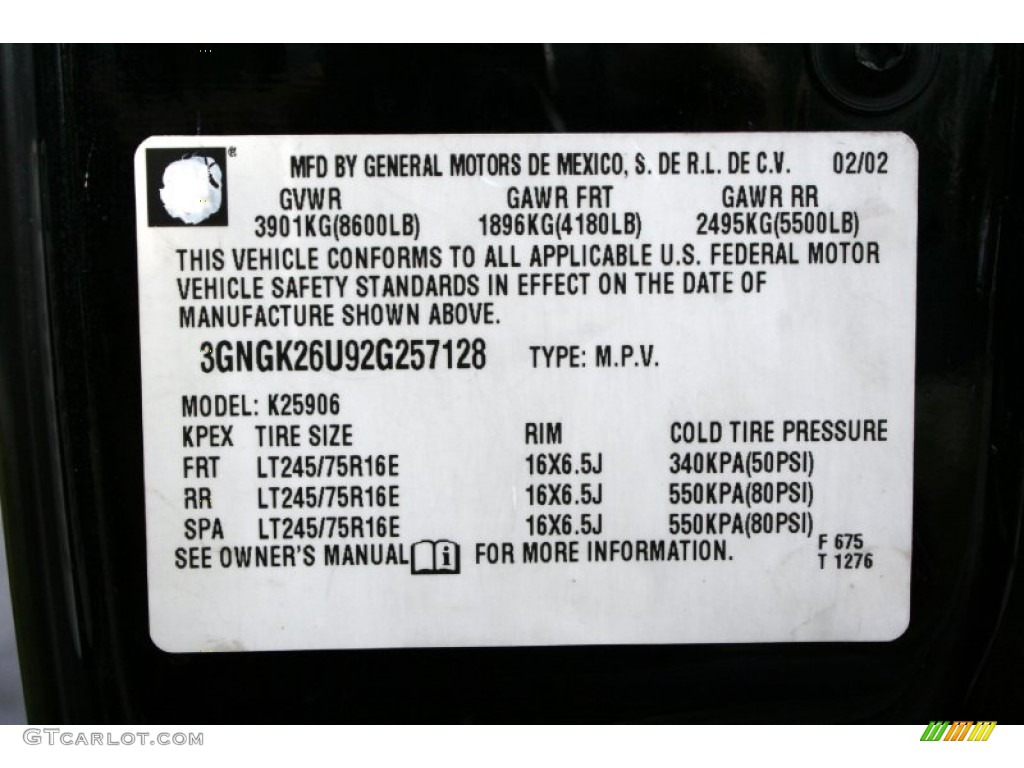 2002 Suburban 2500 LT 4x4 - Onyx Black / Medium Gray/Neutral photo #85