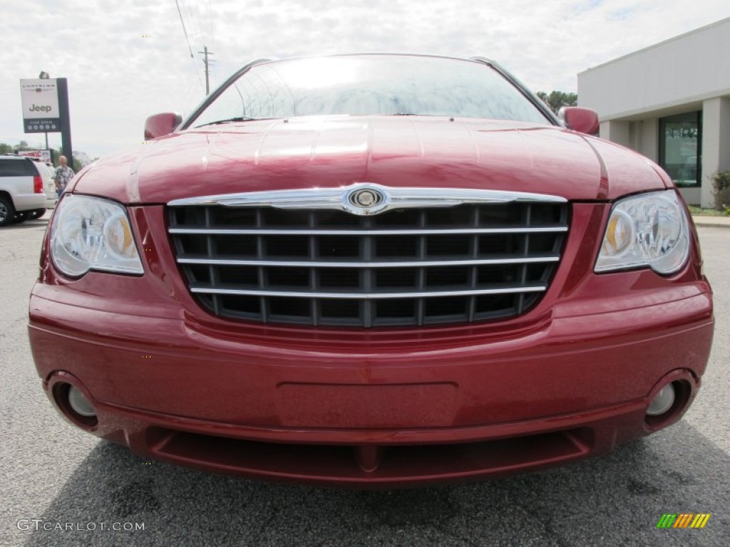 2008 Pacifica Touring Signature Series - Inferno Red Crystal Pearlcoat / Pastel Slate Gray photo #2