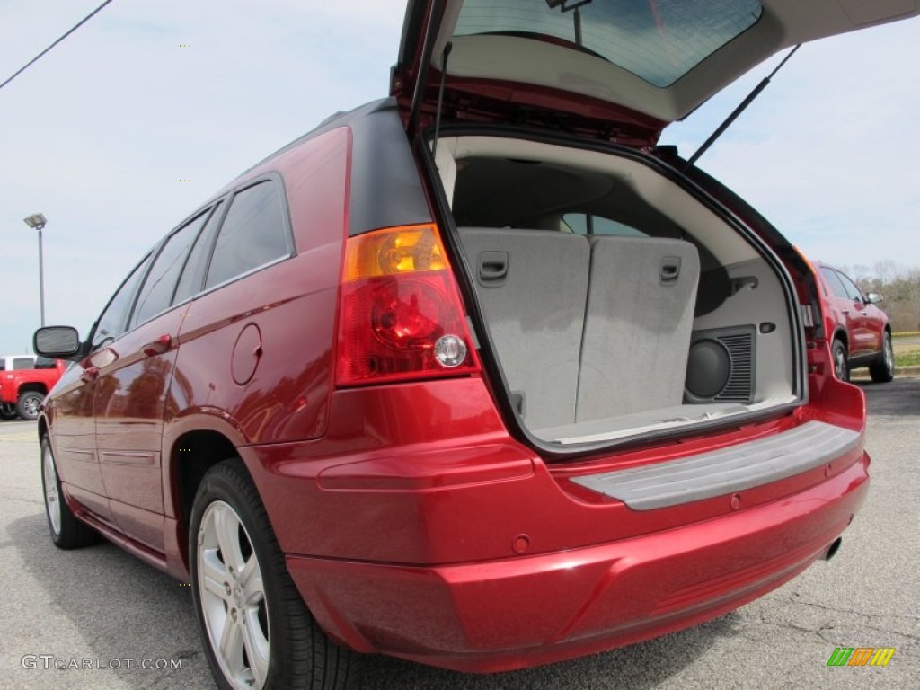 2008 Pacifica Touring Signature Series - Inferno Red Crystal Pearlcoat / Pastel Slate Gray photo #15