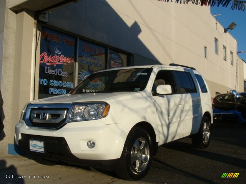 2009 Pilot EX 4WD - Taffeta White / Gray photo #1