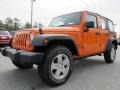 2012 Crush Orange Jeep Wrangler Unlimited Sport 4x4  photo #3