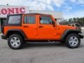 2012 Crush Orange Jeep Wrangler Unlimited Sport 4x4  photo #8