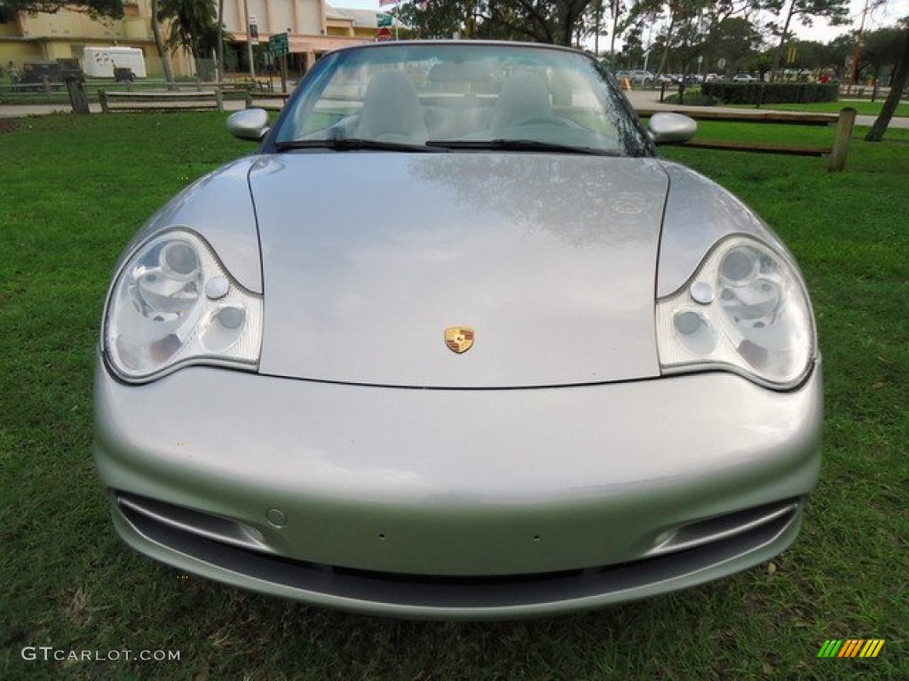 Arctic Silver Metallic 2002 Porsche 911 Carrera 4 Cabriolet Exterior Photo #61188817