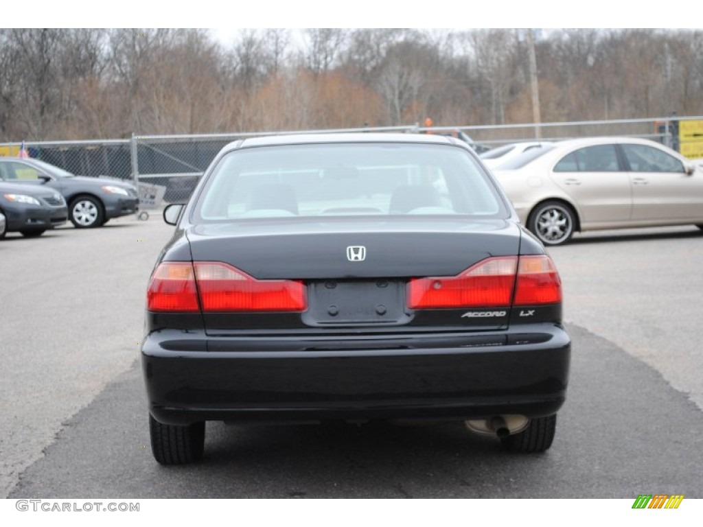 1999 Accord LX Sedan - Flamenco Black Pearl / Gray photo #4