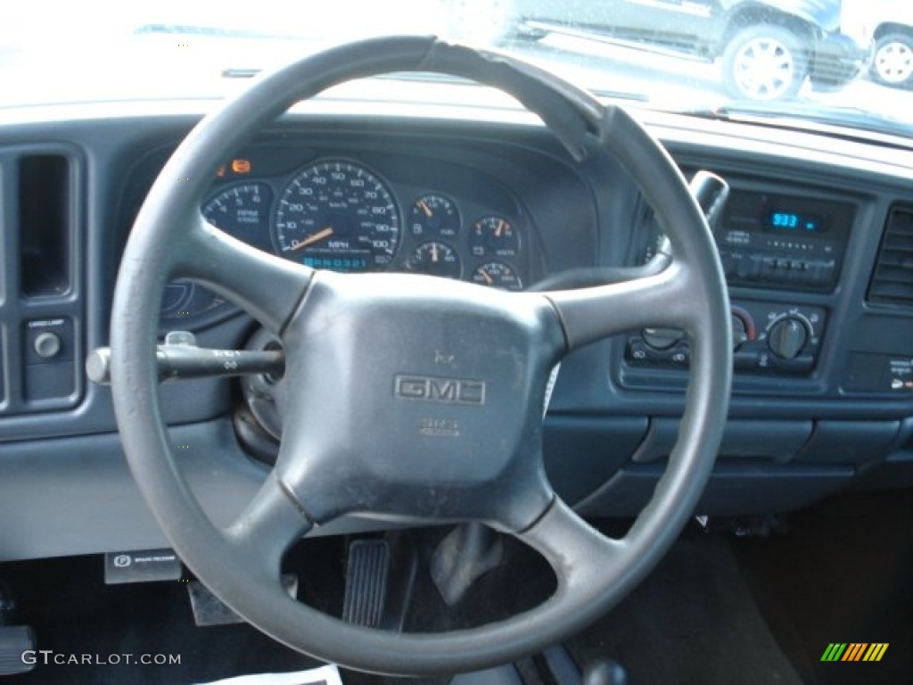 2002 Sierra 1500 SL Extended Cab 4x4 - Pewter Metallic / Graphite photo #13